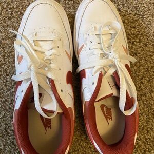Nike White and Red Athletic Shoes